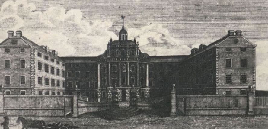 Illustration of architect David Bryce's design for Edinburgh's Old Royal Infirmary - dated 1872. His plans were greatly influenced by the ‘pavilion’ model developed by nursing pioneer, Florence Nightingale. Each ward was three stories tall with large windows.