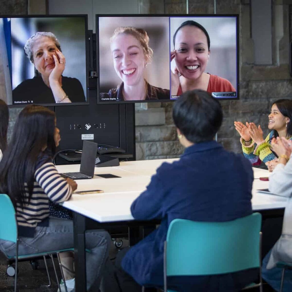 Group of students in a fusion learning environment at Edinburgh Futures Institute